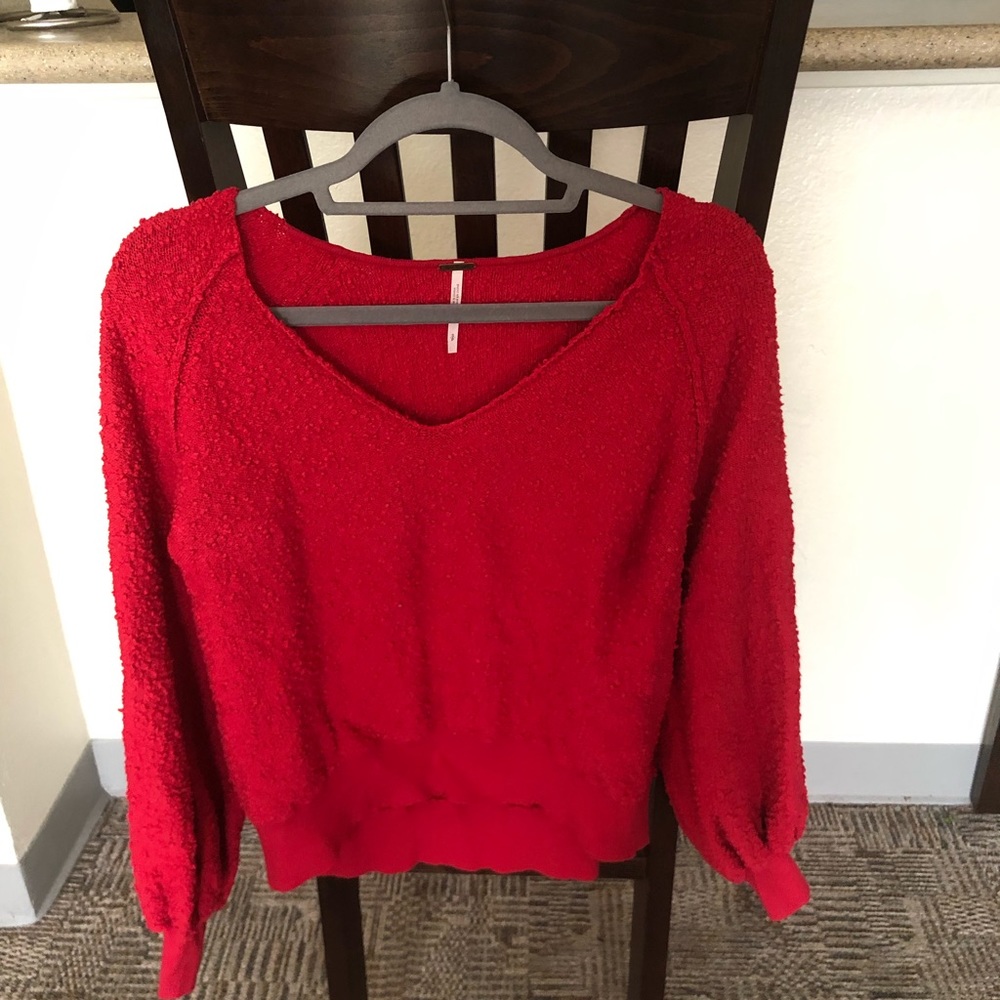 Free People Red Sweater